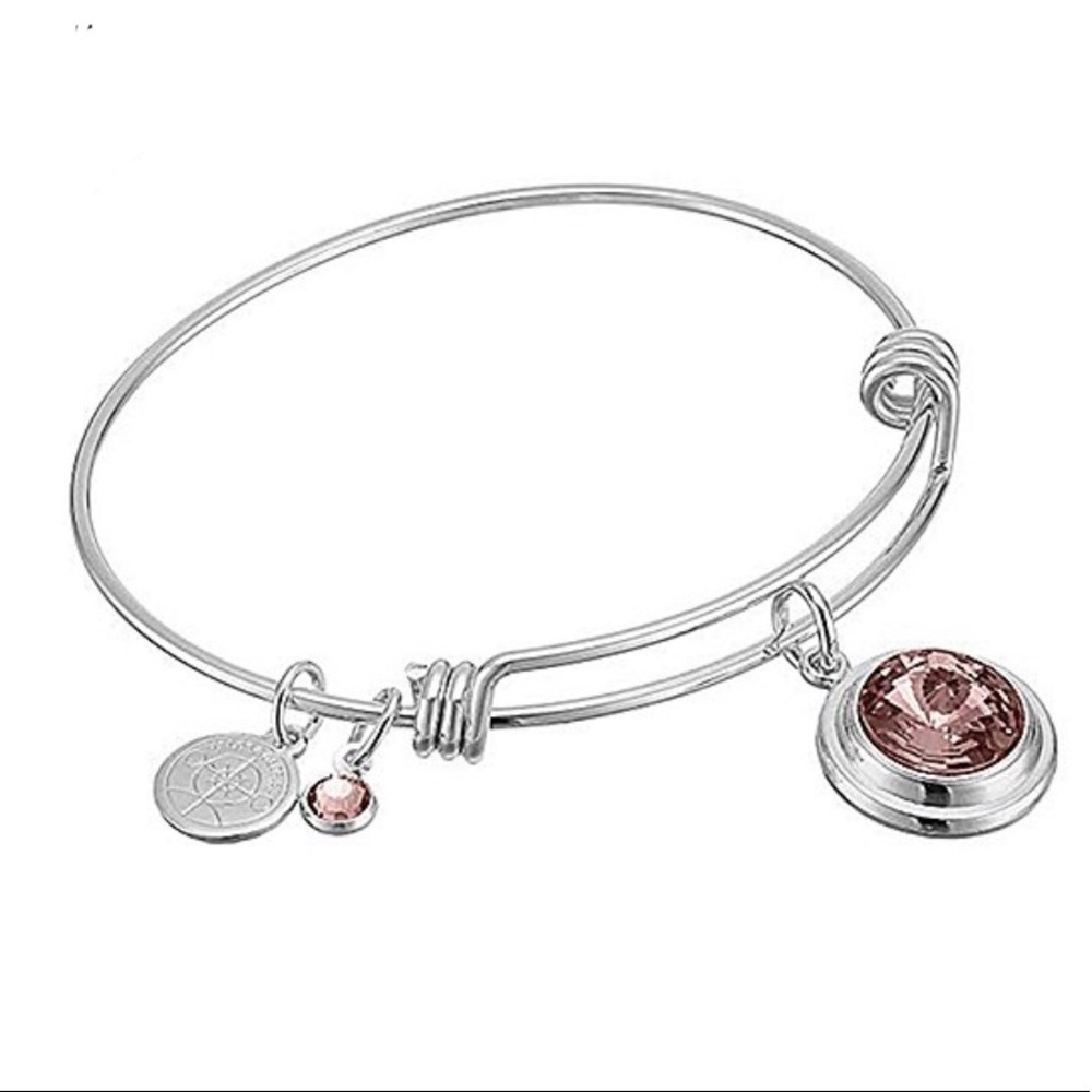 Alex and Ani Light Purple Swarovski bangle